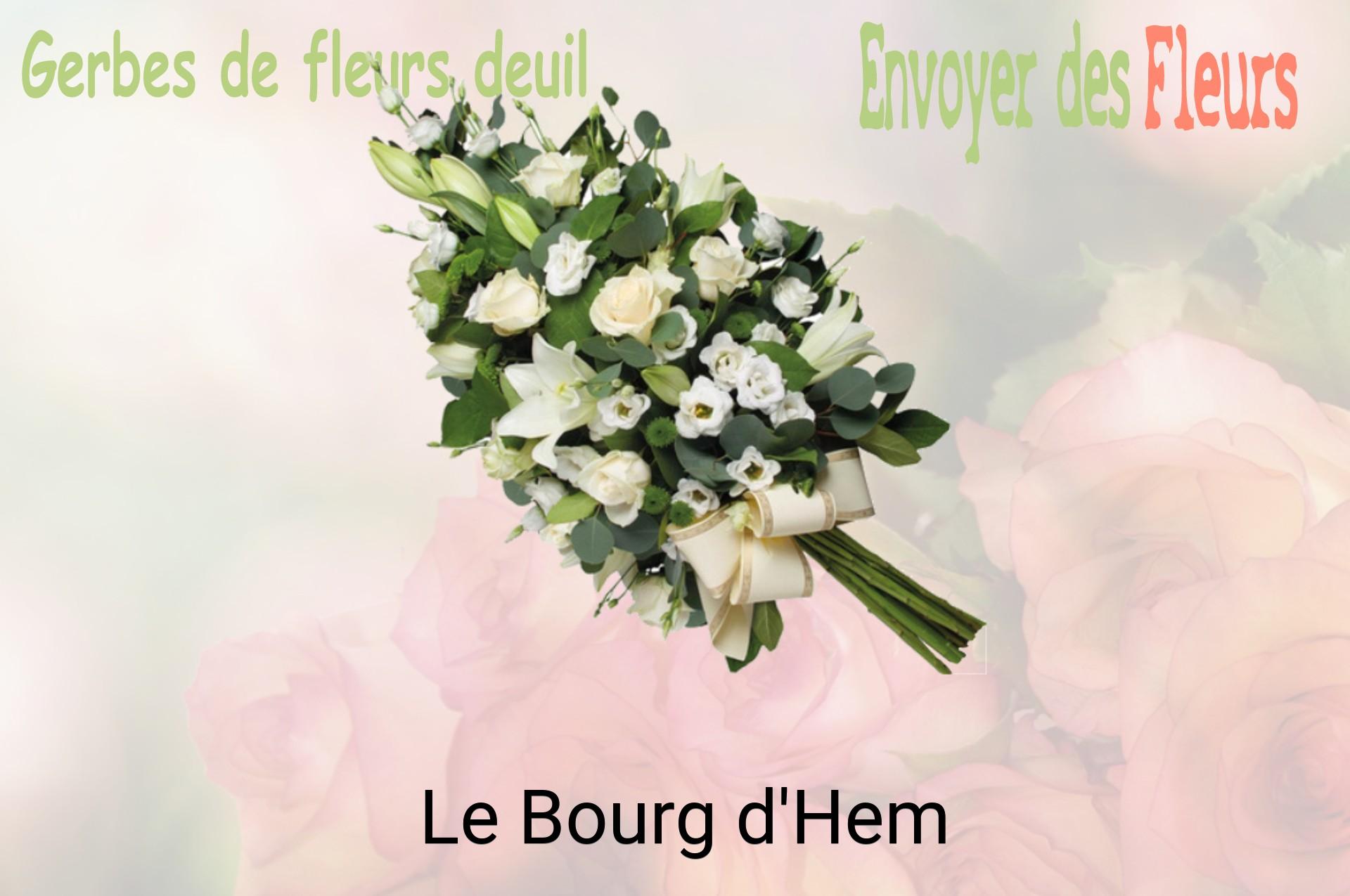 Gerbe de fleurs de deuil livrée à Le Bourg-d'Hem